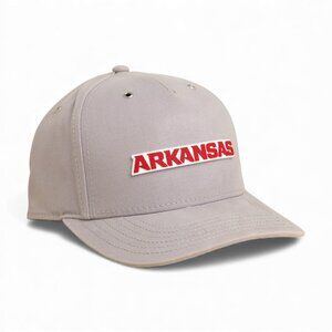 Arkansas Razorbacks ARKANSAS Red 3D Snapback Canvas Hat- Grey
